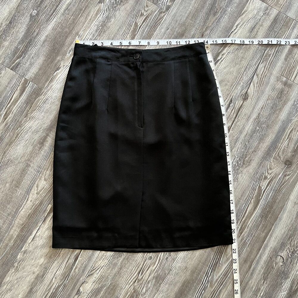 Andre Luciano Black Satin Pencil Skirt 70–98 - Picture 4 of 7